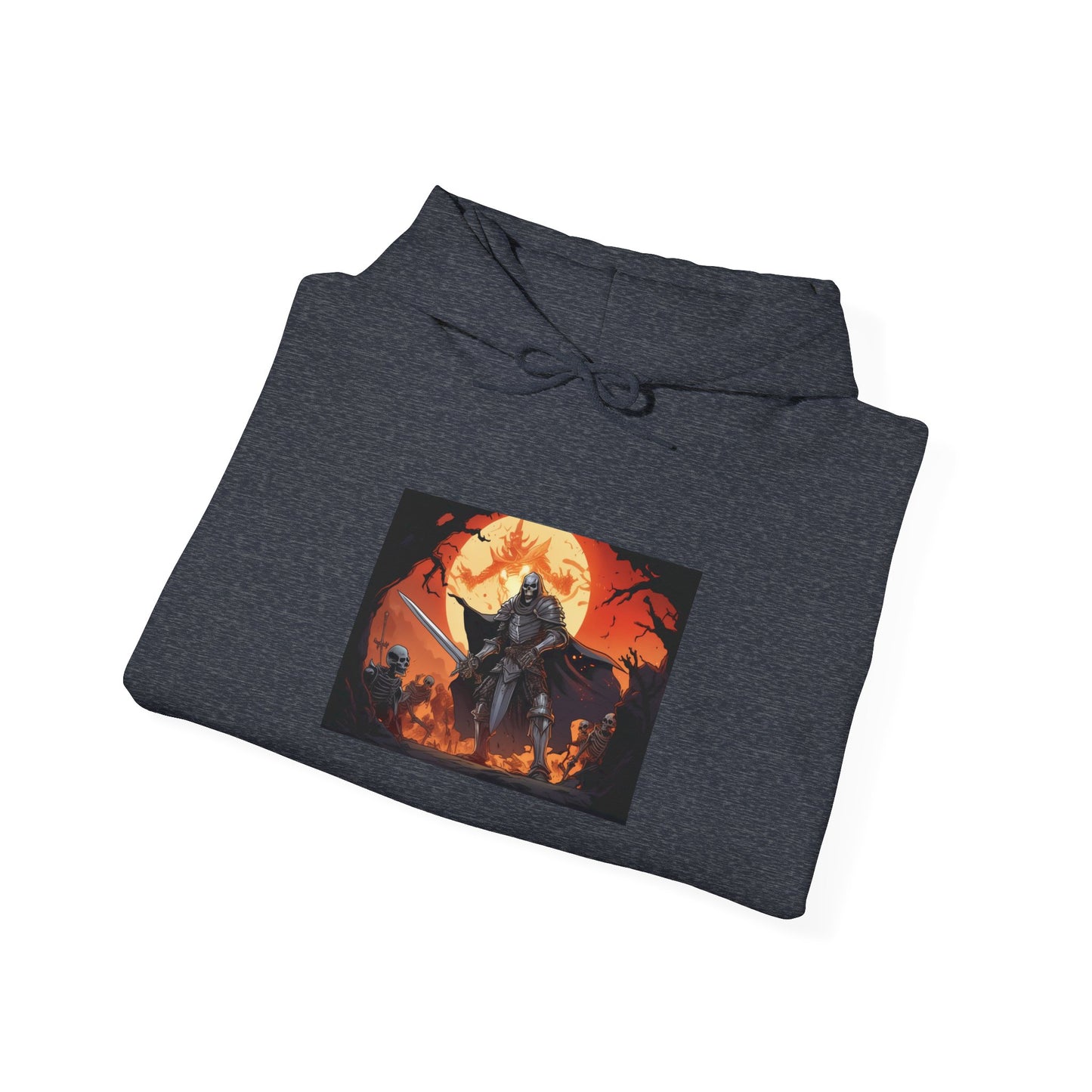 Hooded Sweatshirt Dark Fantasy Knight Design