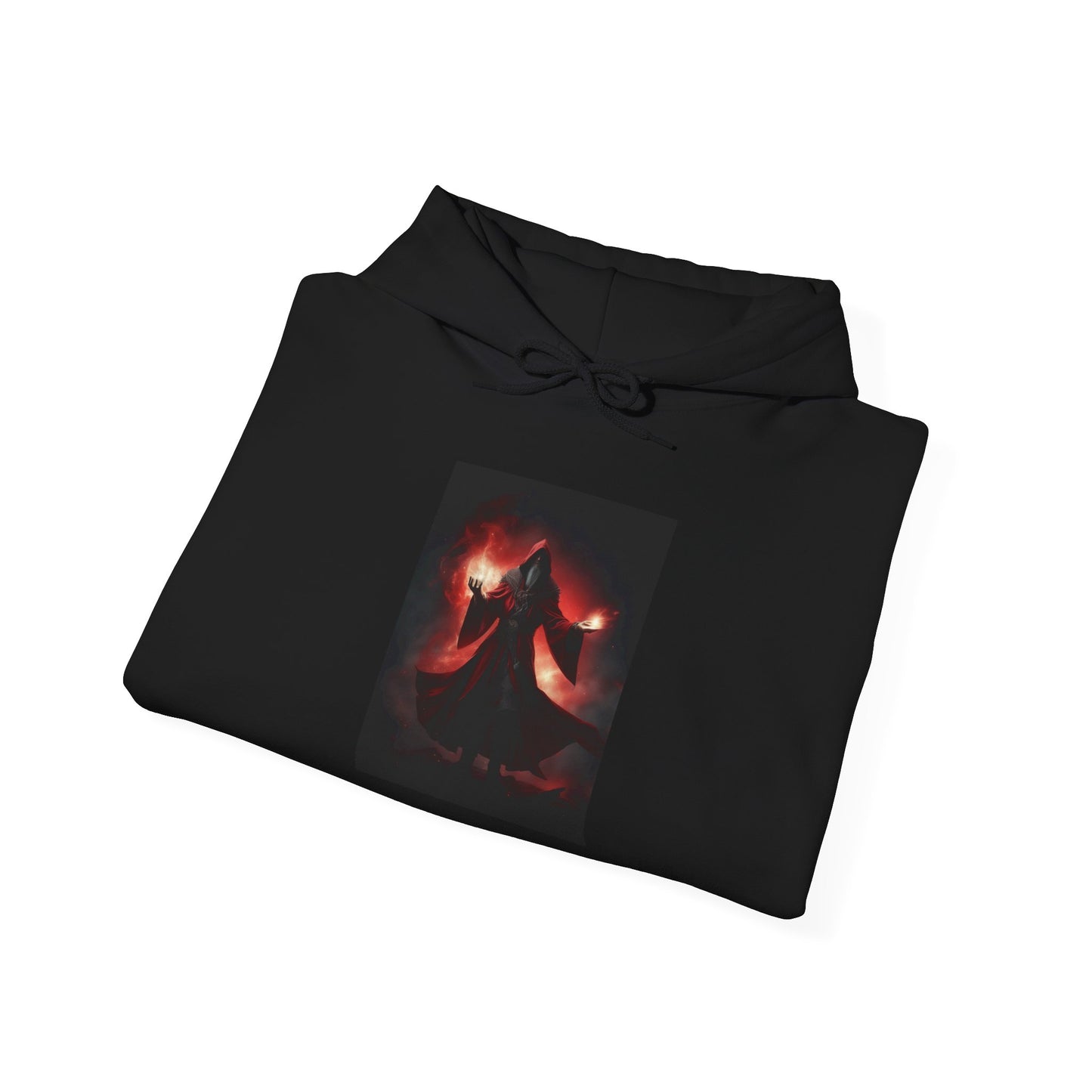 Wizard Hoodie - Red Robed Wizard Casting Spell